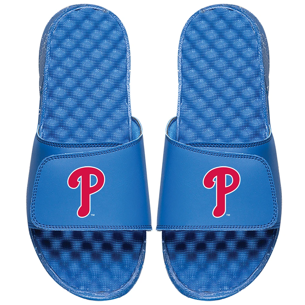 Men's ISlide Black Philadelphia Phillies Alternate Logo Slide Sandals