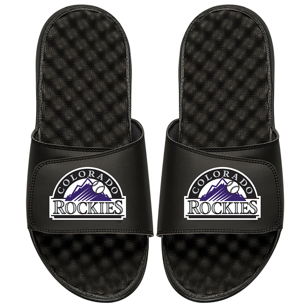 Men's ISlide Black Colorado Rockies Alternate Logo Slide Sandals