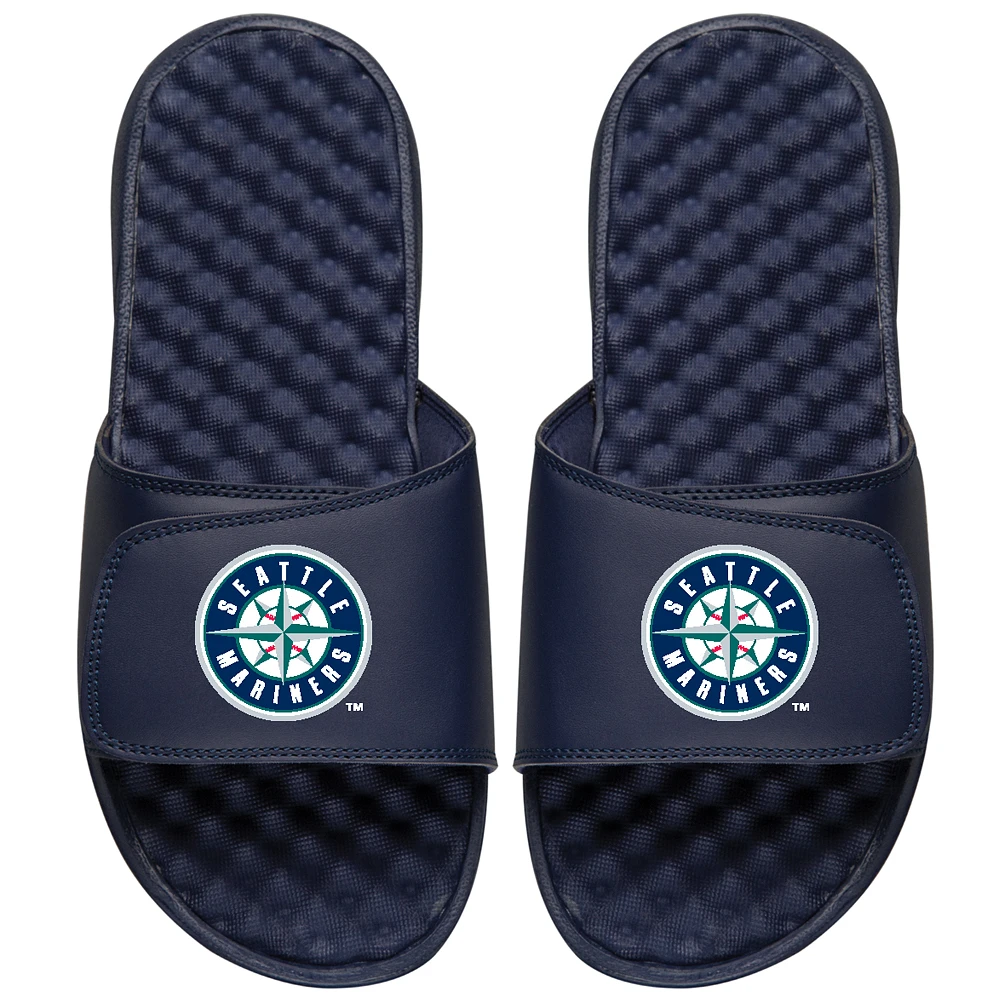 Men's ISlide Navy Seattle Mariners Primary Logo Slide Sandals