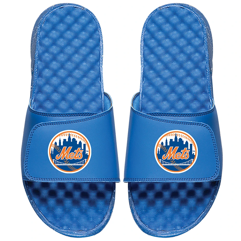 Men's ISlide Royal New York Mets Primary Logo Slide Sandals