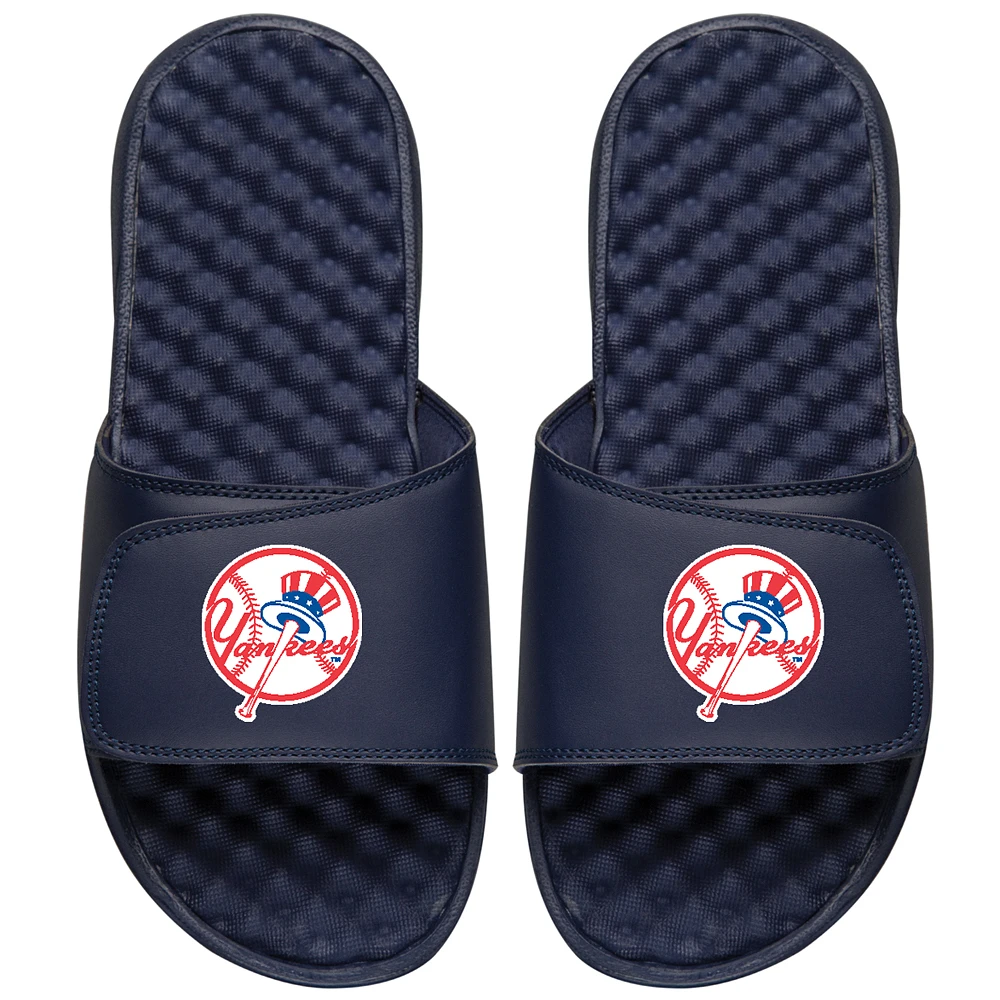 Men's ISlide Navy New York Yankees Primary Logo Slide Sandals
