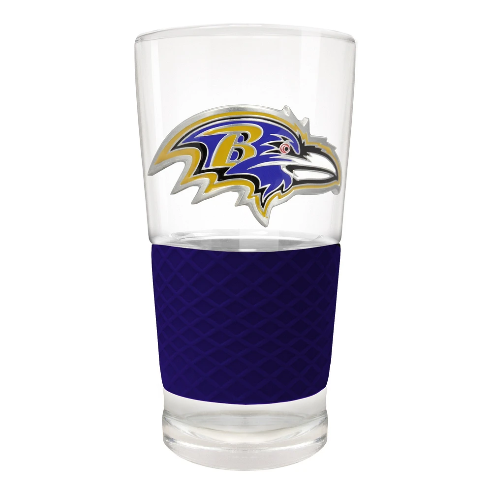 Baltimore Ravens 22oz. Pilsner Glass with Silicone Grip