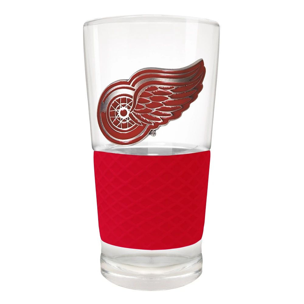 Detroit Red Wings 22oz. Pilsner Glass with Silicone Grip