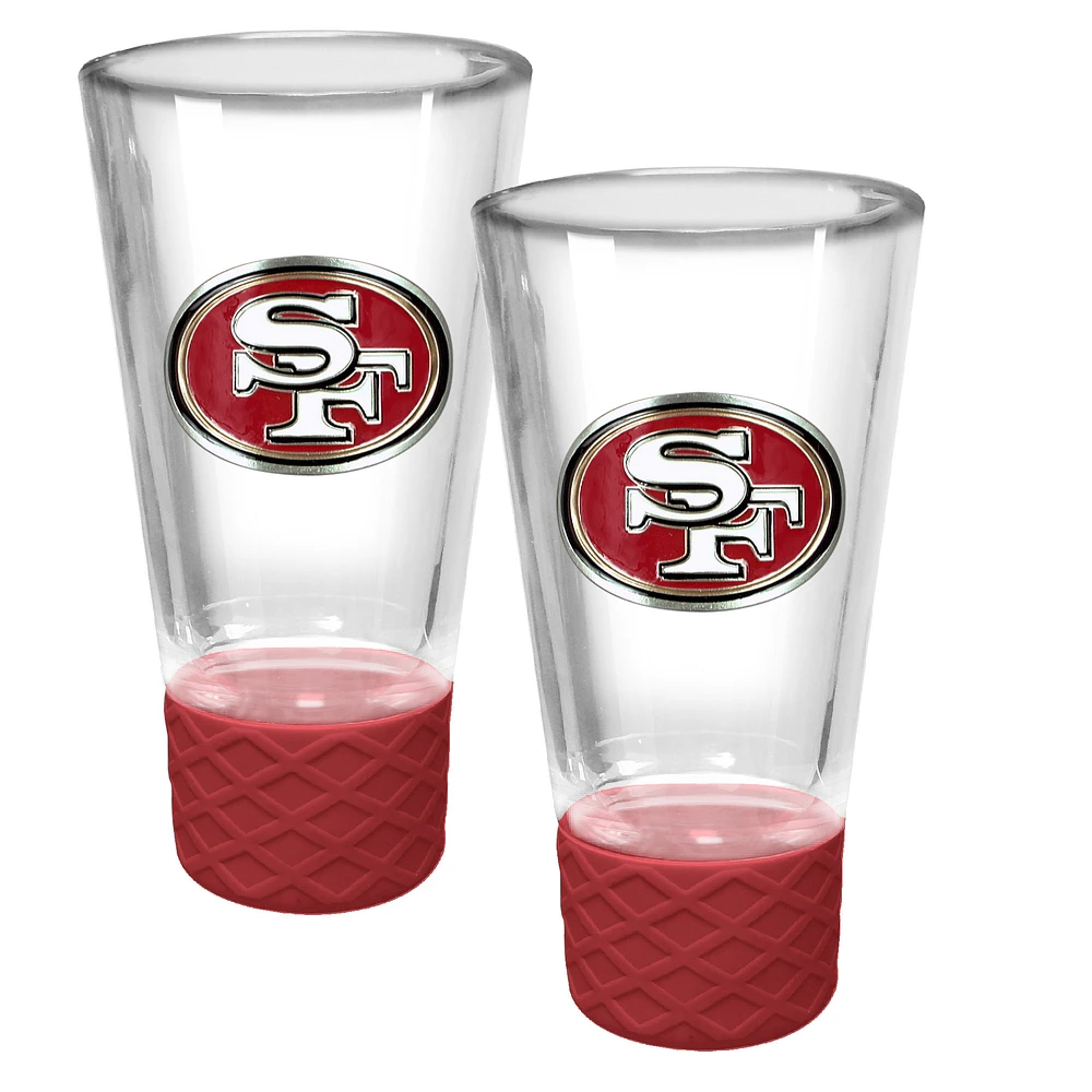 San Francisco 49ers 2-Pack 4oz. Cheer Shot Set with Silicone Grip