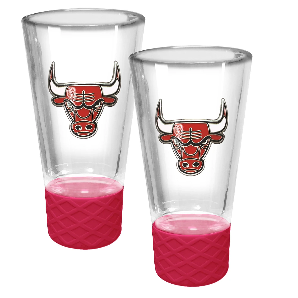 Chicago Bulls 2-Pack 4oz. Cheer Shot Set with Silicone Grip