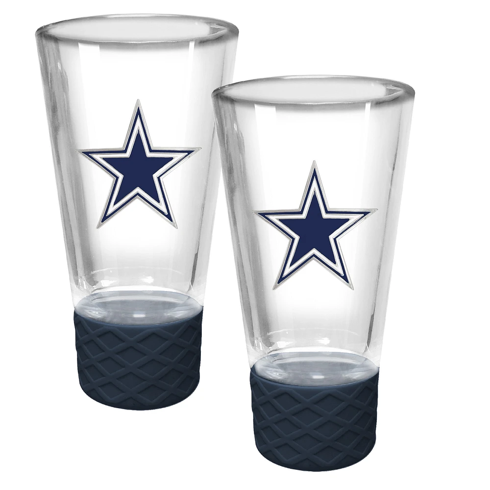 Dallas Cowboys 2-Pack 4oz. Cheer Shot Set with Silicone Grip