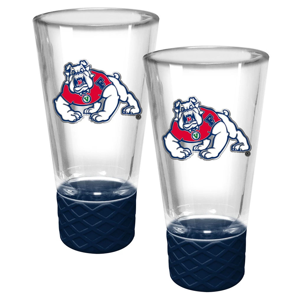 Fresno State Bulldogs 2-Pack 4oz. Cheer Shot Set with Silicone Grip