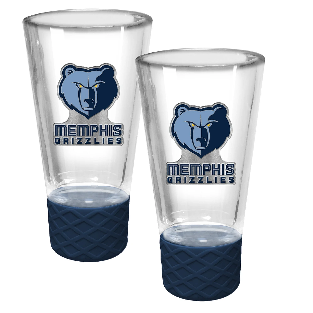 Memphis Grizzlies 2-Pack 4oz. Cheer Shot Set with Silicone Grip