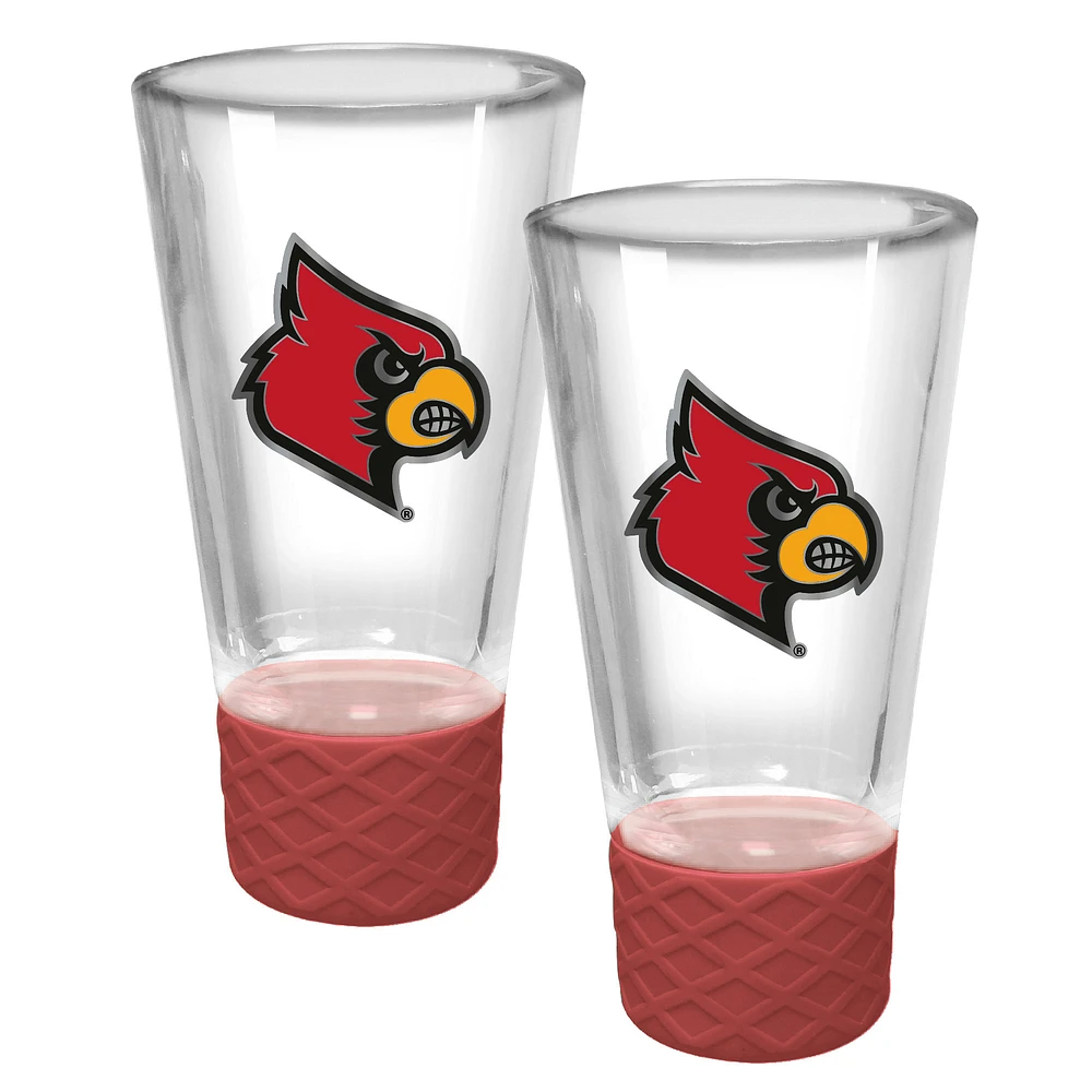 Louisville Cardinals 2-Pack 4oz. Cheer Shot Set with Silicone Grip