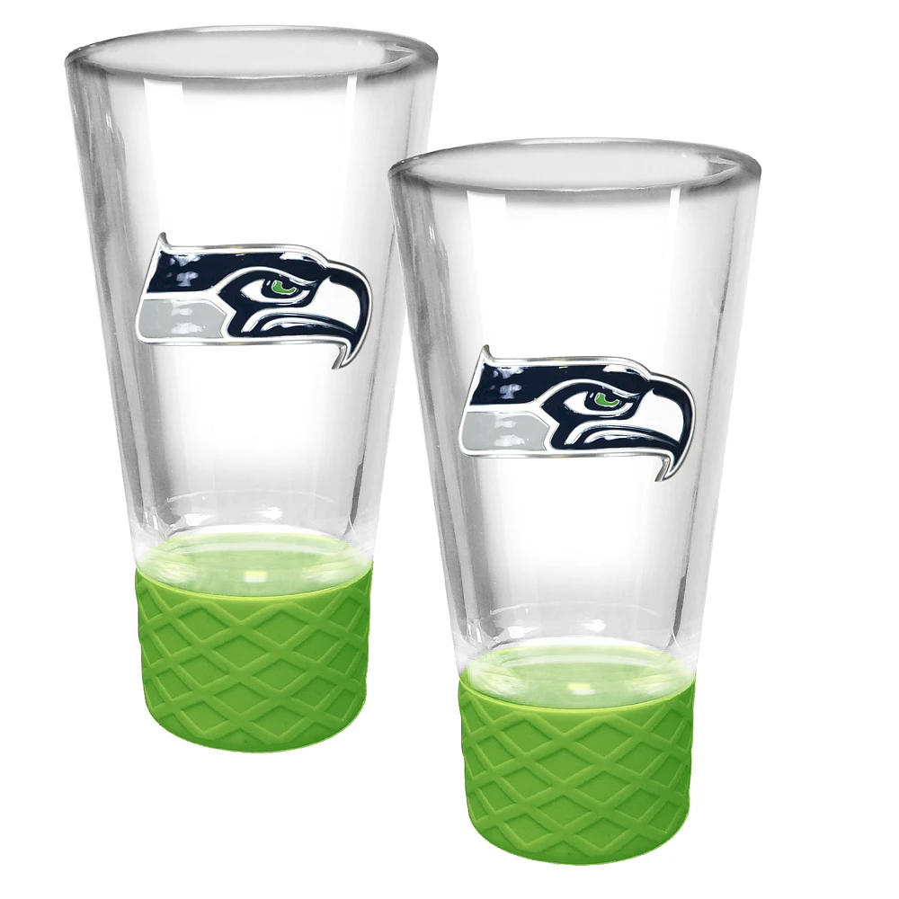 Seattle Seahawks 2-Pack 4oz. Cheer Shot Set with Silicone Grip