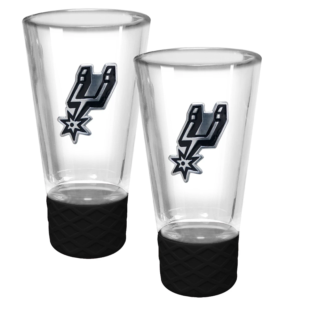 San Antonio Spurs 2-Pack 4oz. Cheer Shot Set with Silicone Grip