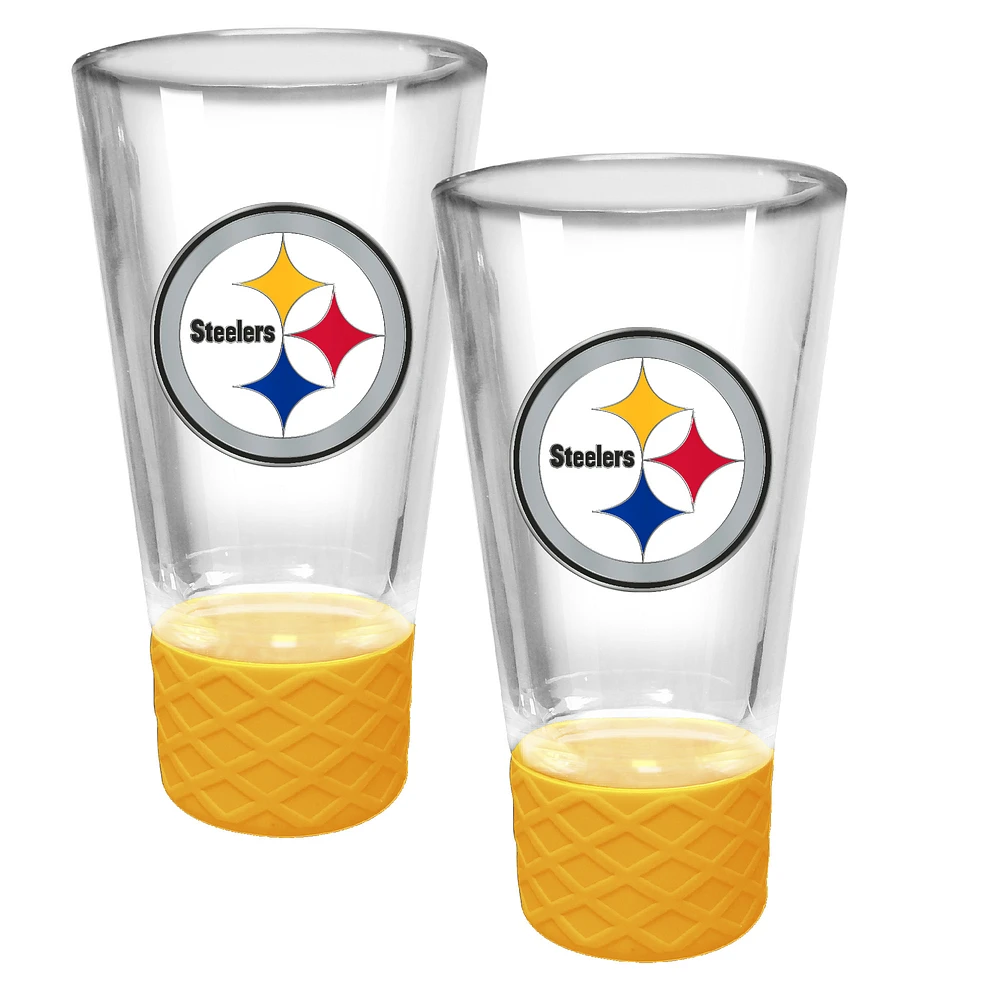 Pittsburgh Steelers 2-Pack 4oz. Cheer Shot Set with Silicone Grip
