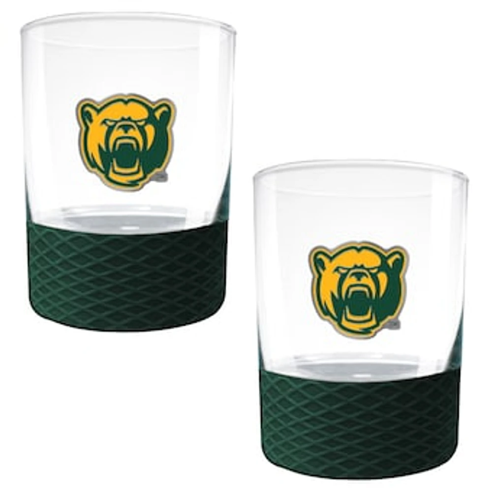 Baylor Bears 2-Pack 14oz. Rocks Glass Set with Silcone Grip