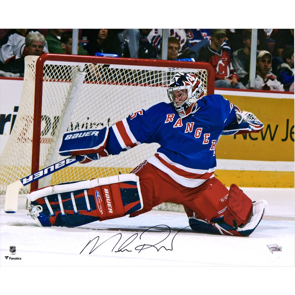 Mike Richter New York Rangers Autographed 16" x 20" Making Save Photograph