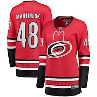 Women's Fanatics Jordan Martinook Red Carolina Hurricanes Alternate Breakaway Player Jersey
