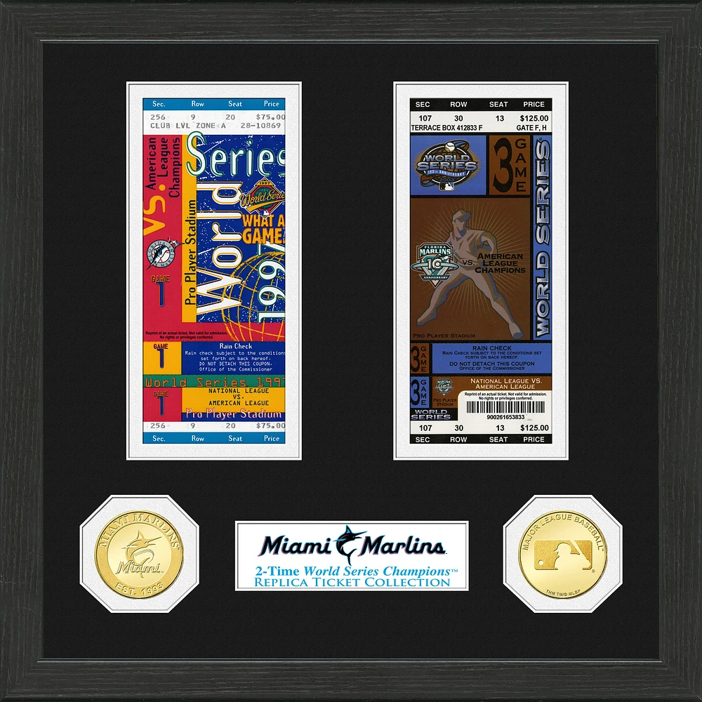 Miami Marlins Highland Mint World Series Ticket Collection