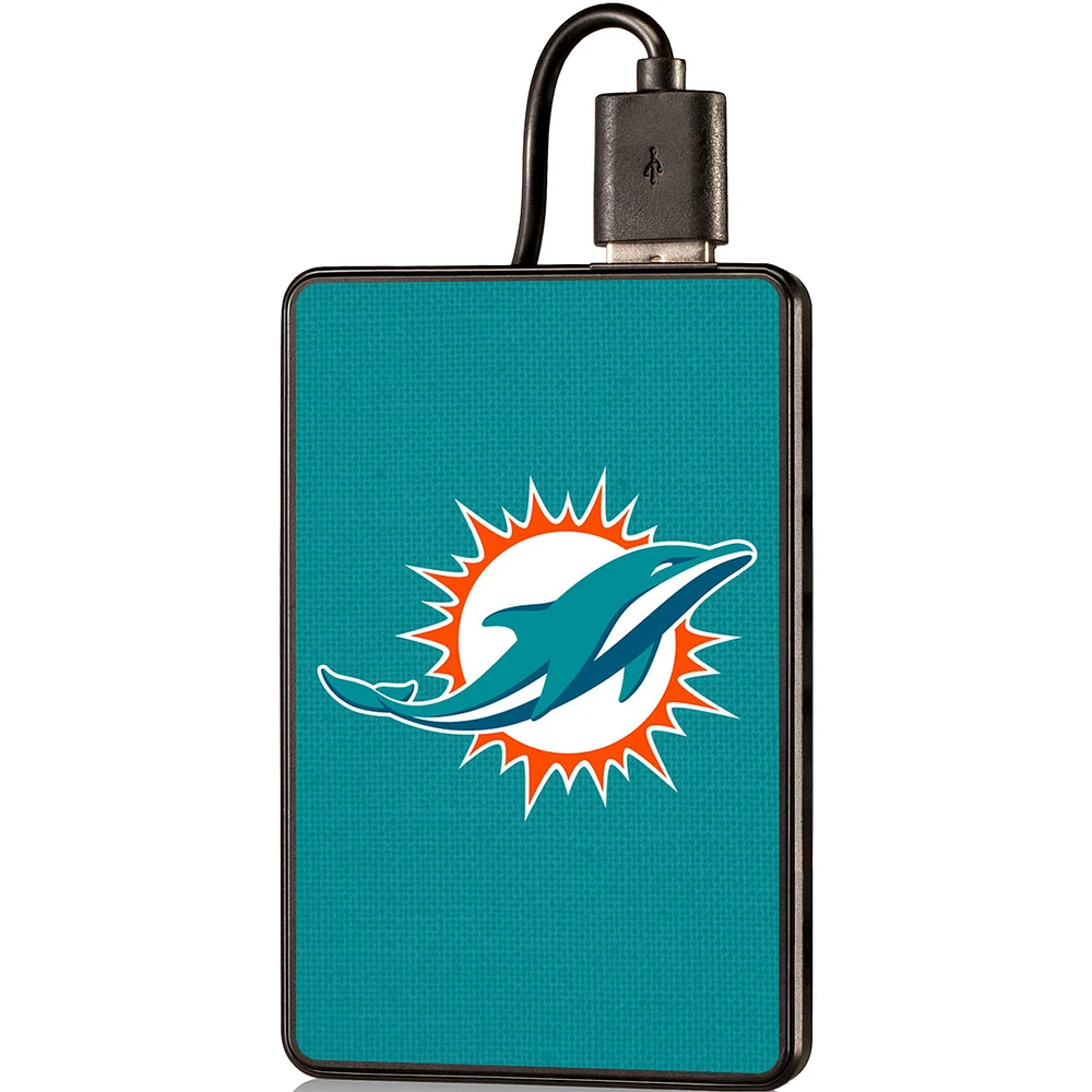 Miami Dolphins Solid 2000 mAh Credit Card Powerbank