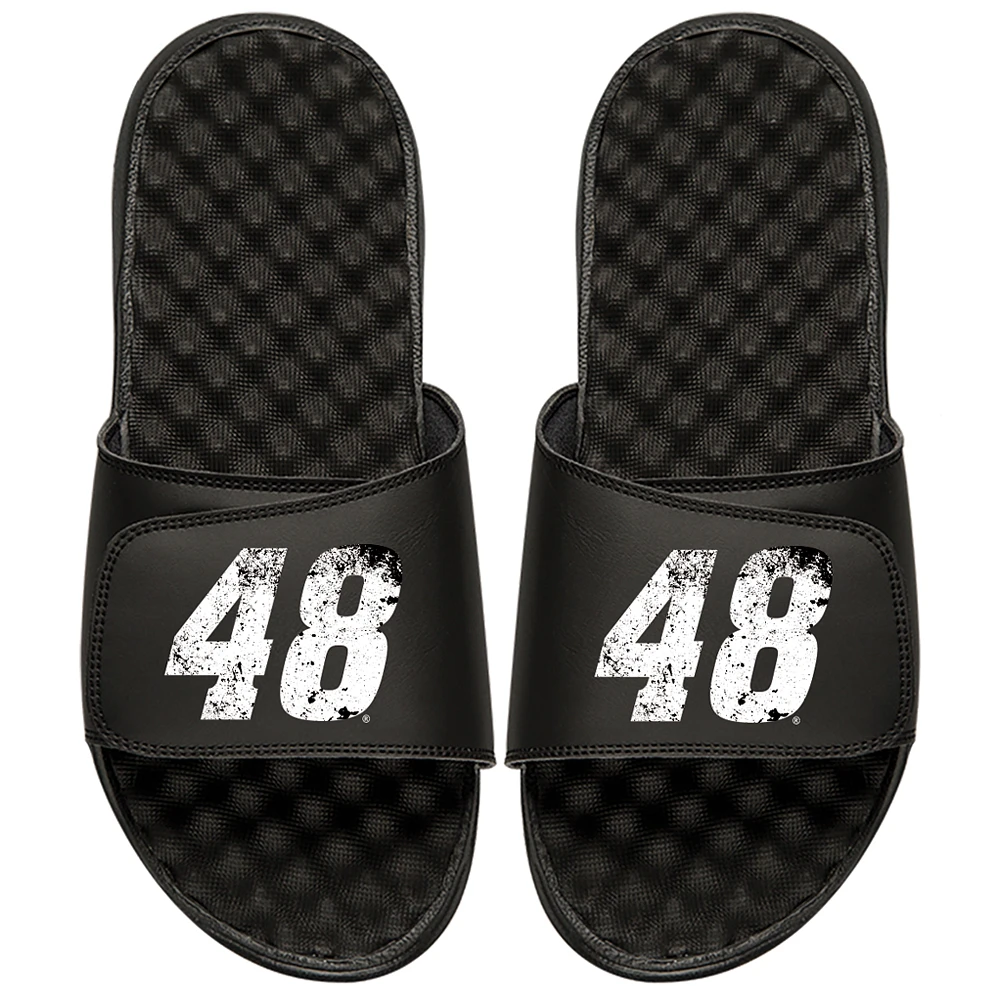 Jimmie Johnson ISlide Distressed Slide Sandals - Black