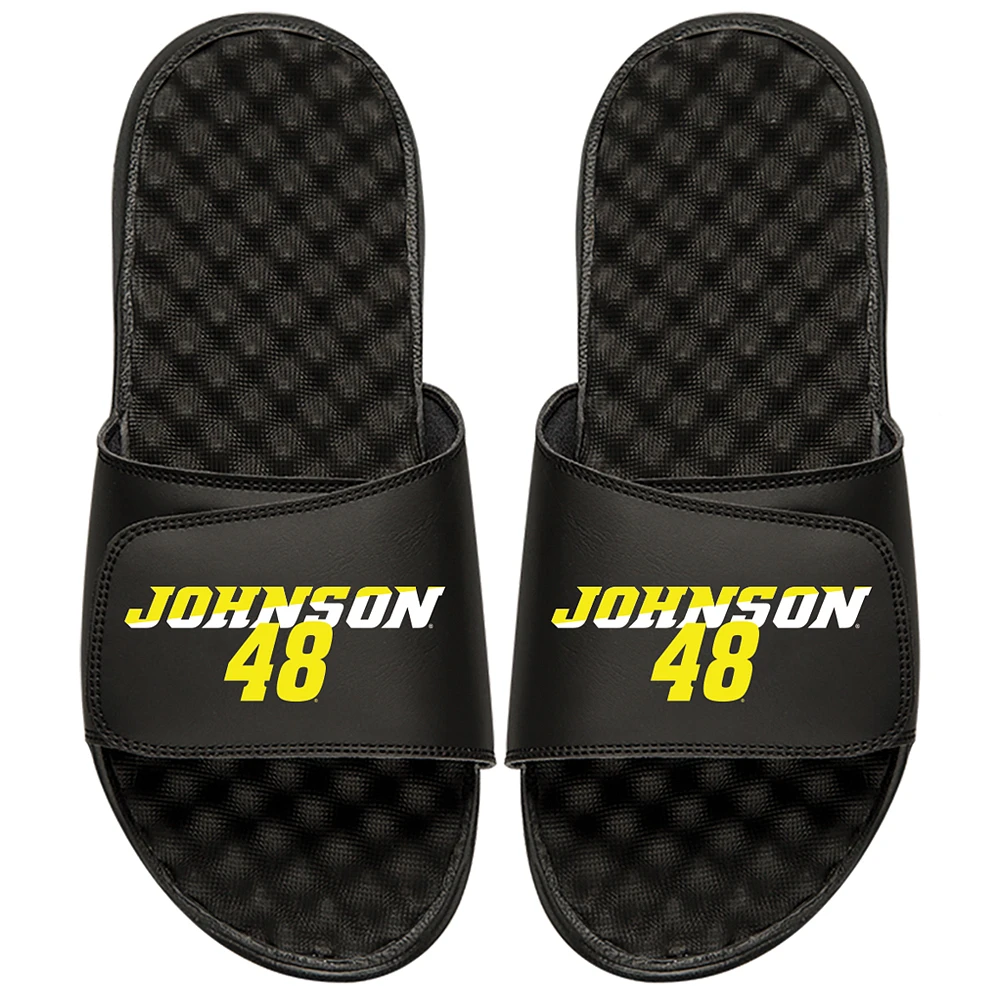 Jimmie Johnson ISlide Youth Stacked Slide Sandals - Black