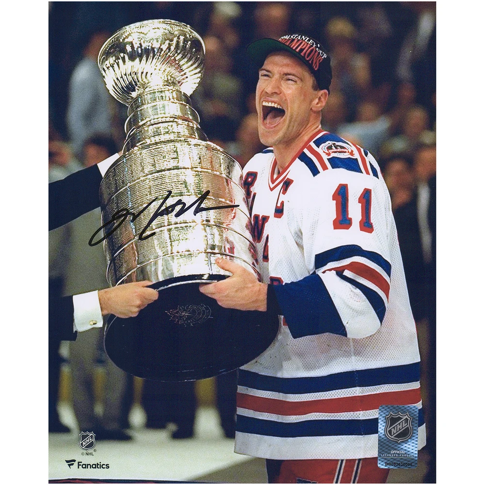 Mark Messier New York Rangers Autographed 8" x 10" Receiving Stanley Cup Photograph