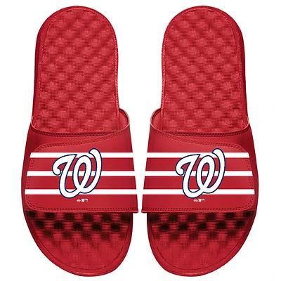 Washington Nationals ISlide Youth MLB Stripe Slide Sandals - Red