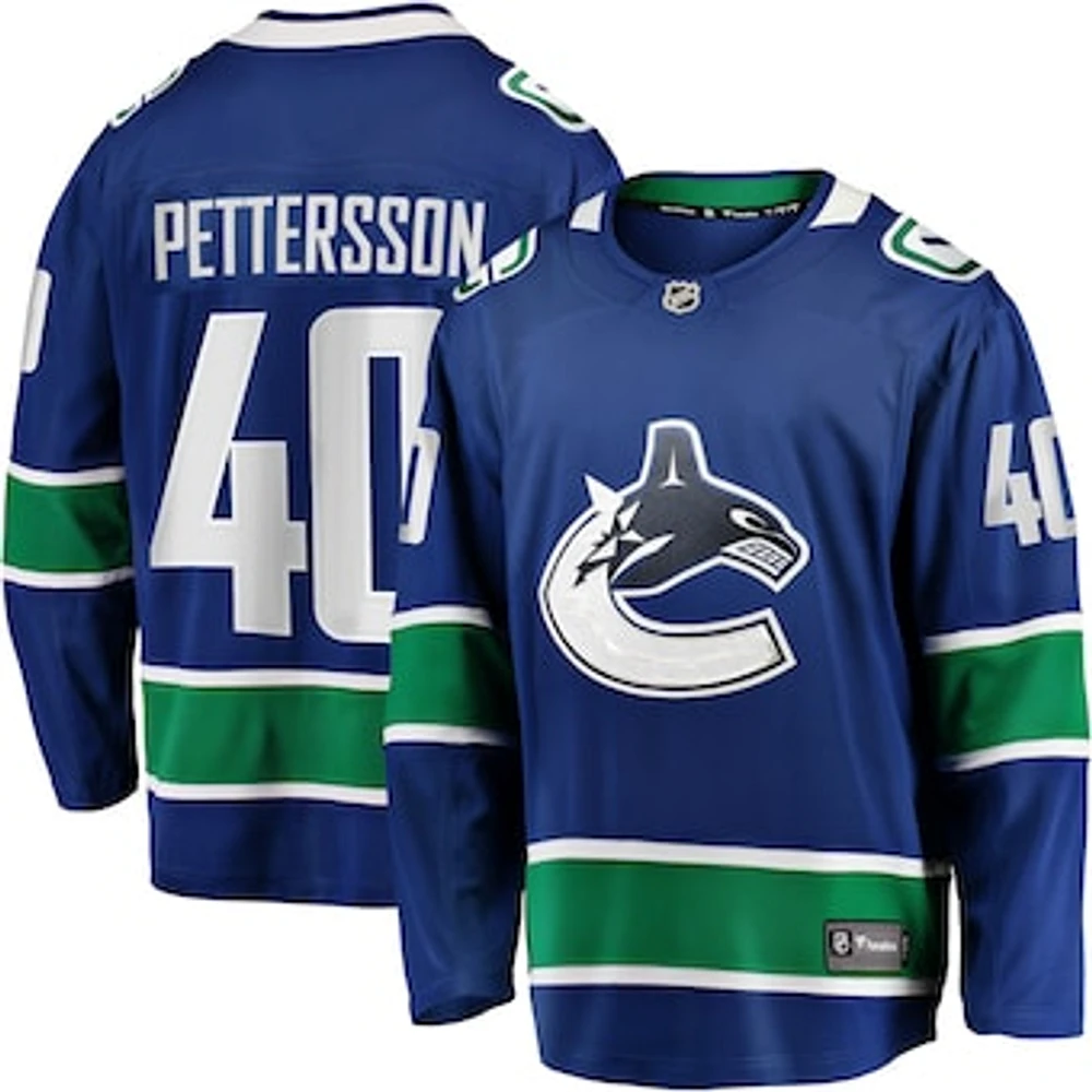 Men's Fanatics Elias Pettersson Blue Vancouver Canucks Home - Premier Breakaway Player Jersey