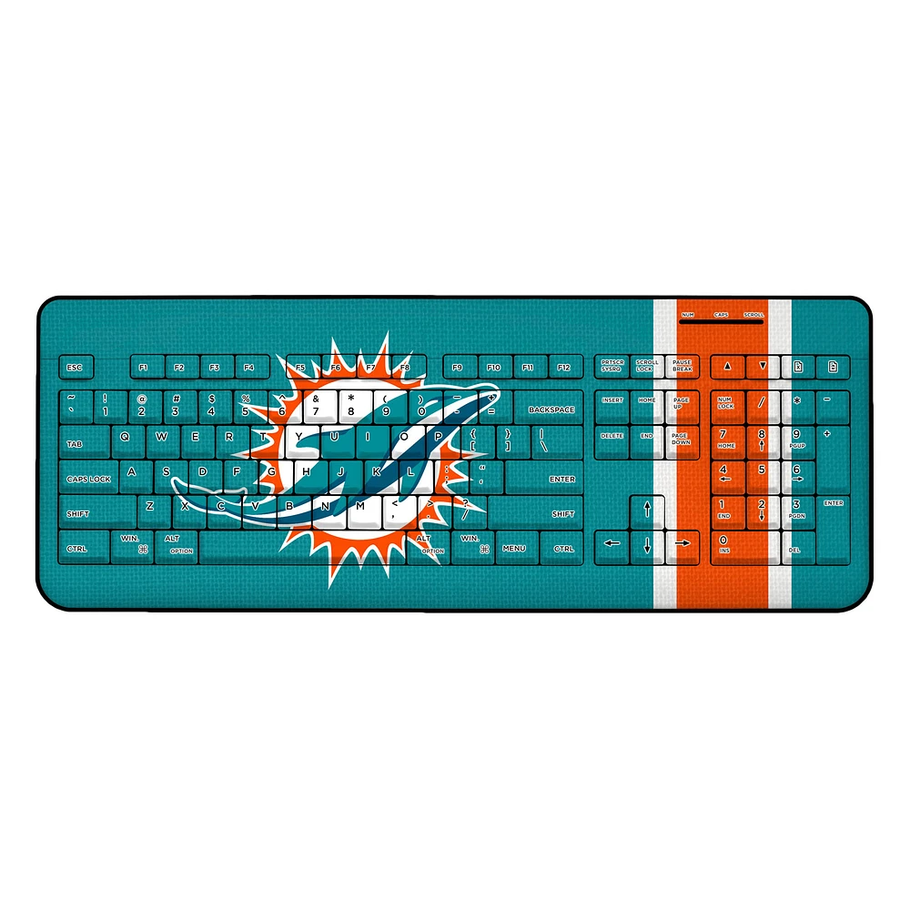 Miami Dolphins Stripe Wireless Keyboard
