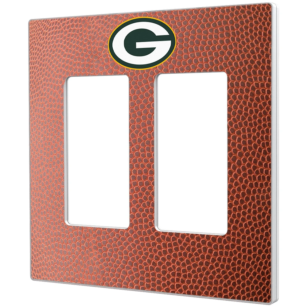 Green Bay Packers Football Design Double Rocker Light Switch Plate