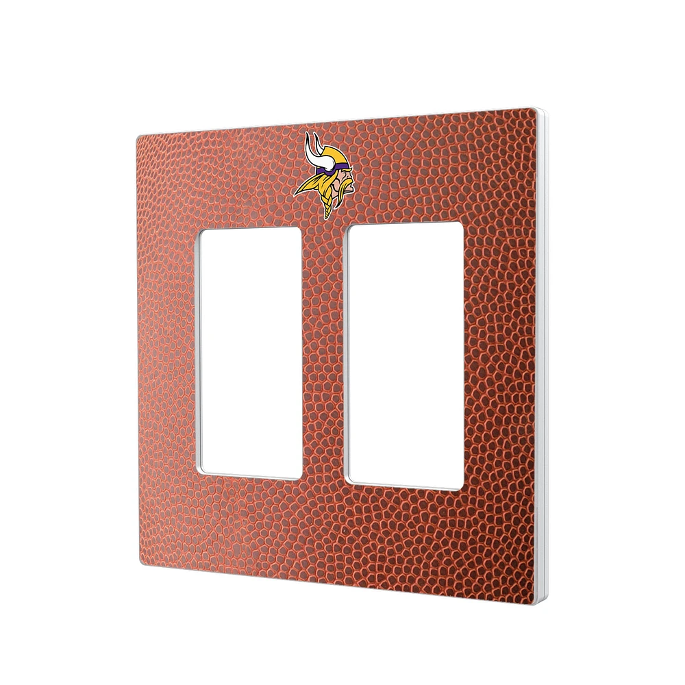 Minnesota Vikings Football Design Double Rocker Light Switch Plate