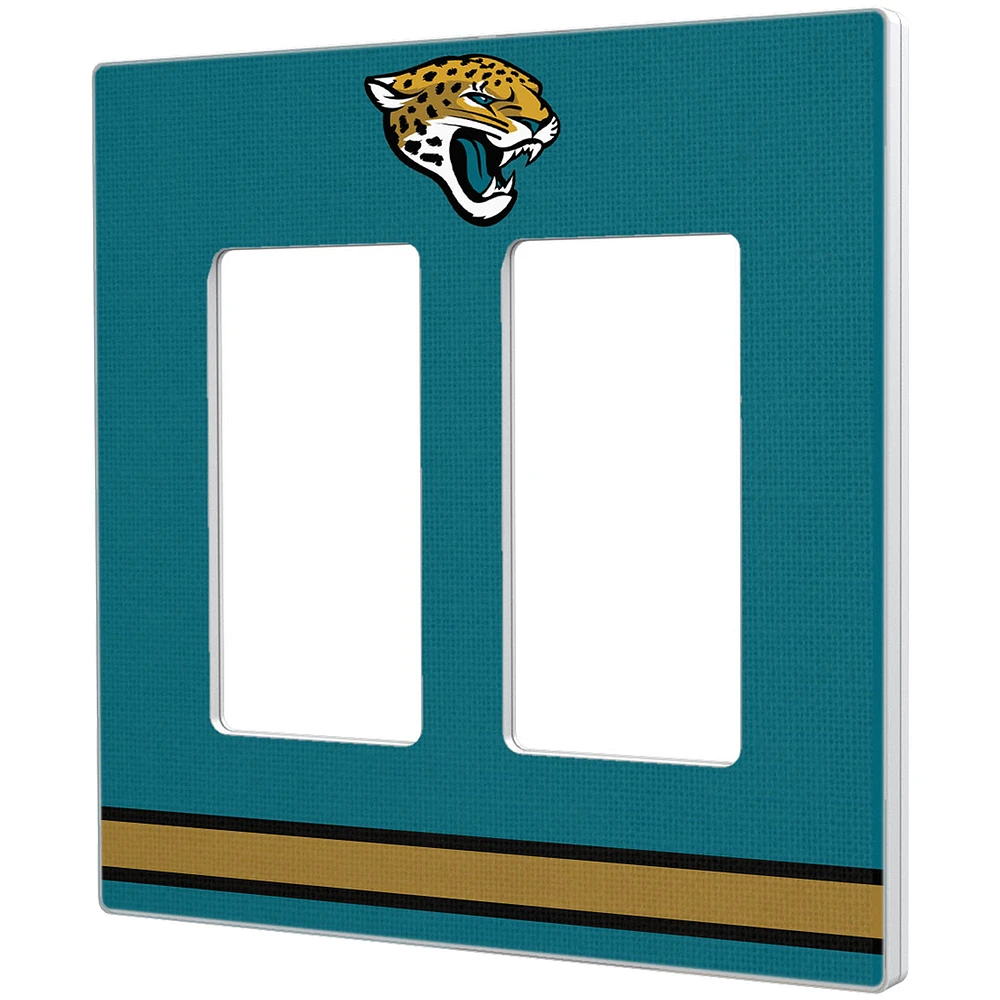 Jacksonville Jaguars Stripe Double Rocker Light Switch Plate
