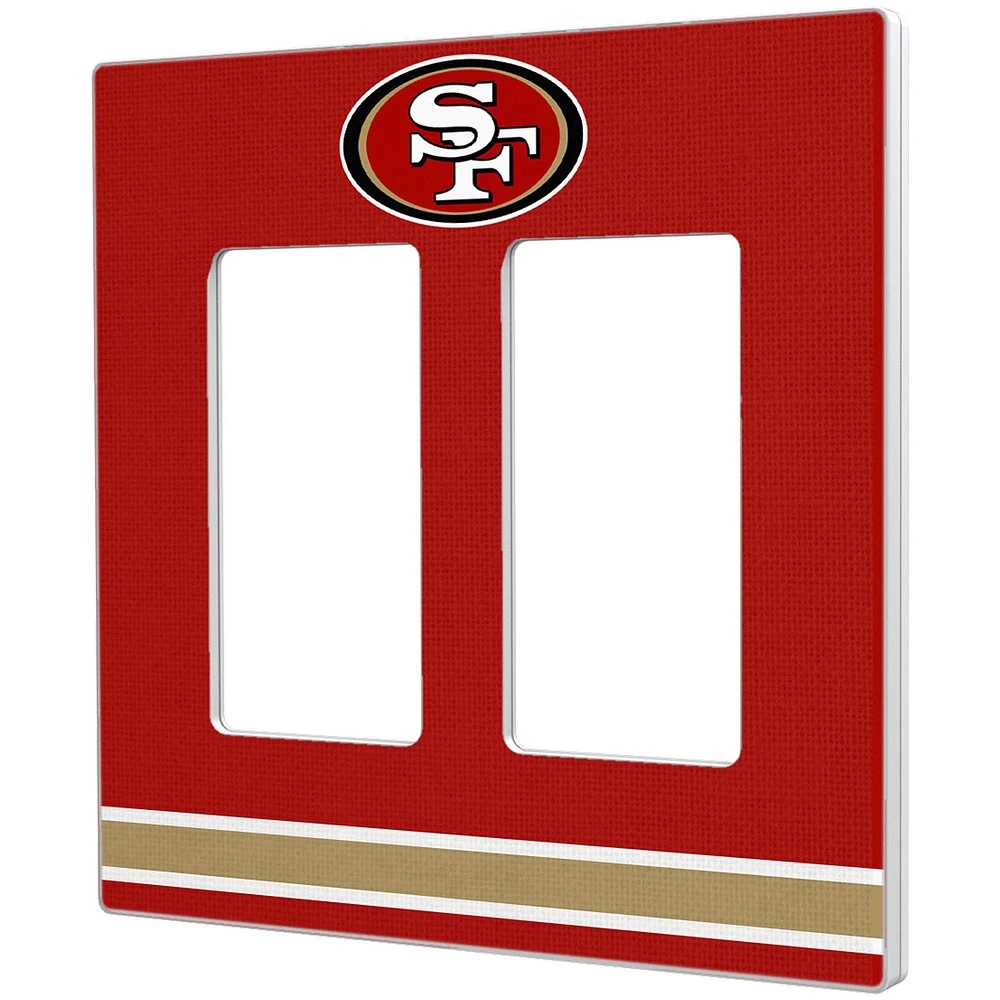 San Francisco 49ers Stripe Double Rocker Light Switch Plate