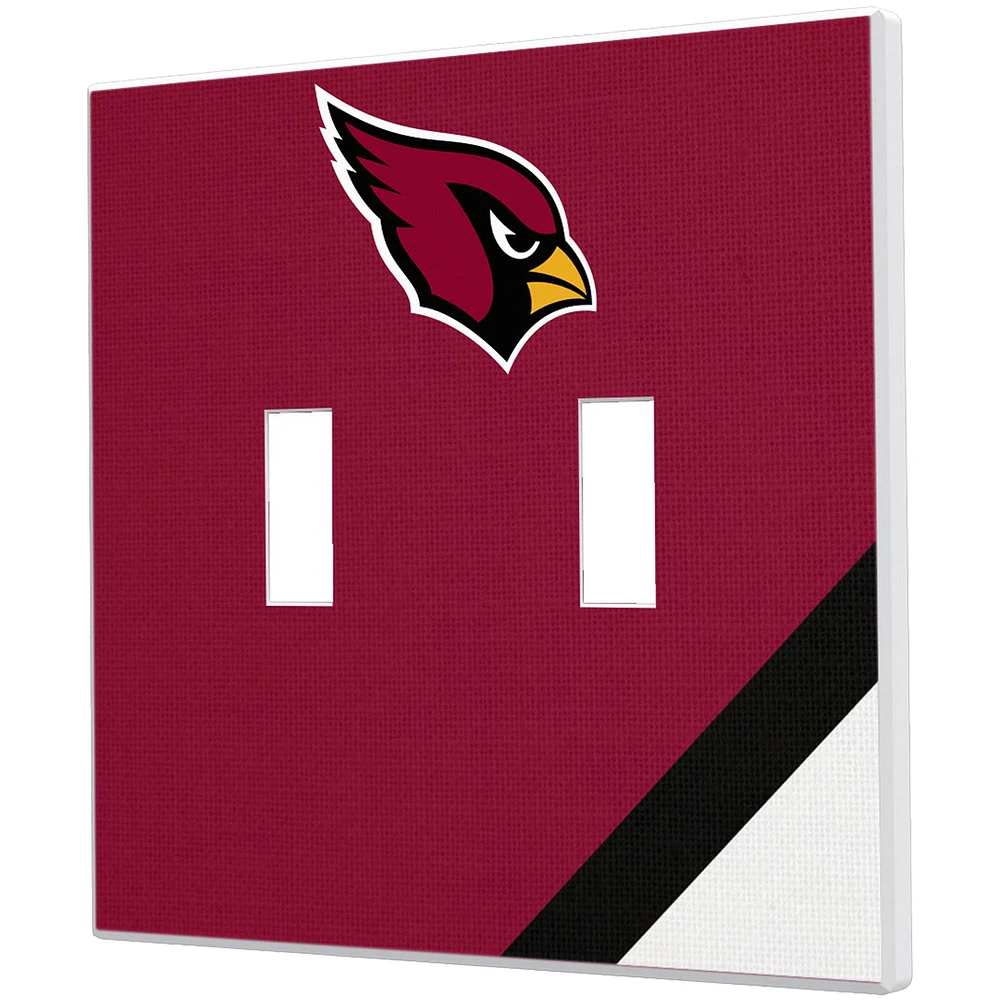 Arizona Cardinals Diagonal Stripe Double Toggle Light Switch Plate