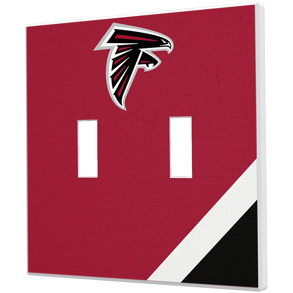 Atlanta Falcons Diagonal Stripe Double Toggle Light Switch Plate