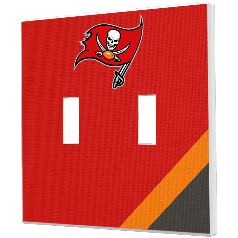 Tampa Bay Buccaneers Diagonal Stripe Double Toggle Light Switch Plate