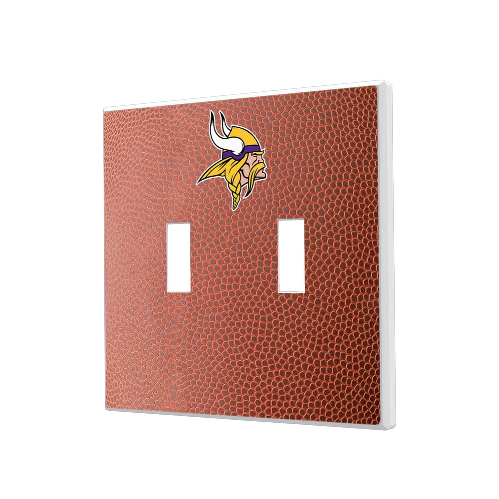 Minnesota Vikings Football Design Double Toggle Light Switch Plate