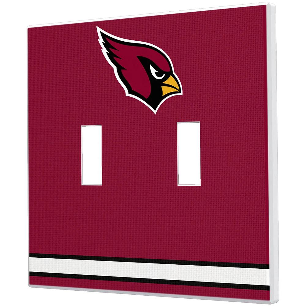 Arizona Cardinals Stripe Double Toggle Light Switch Plate