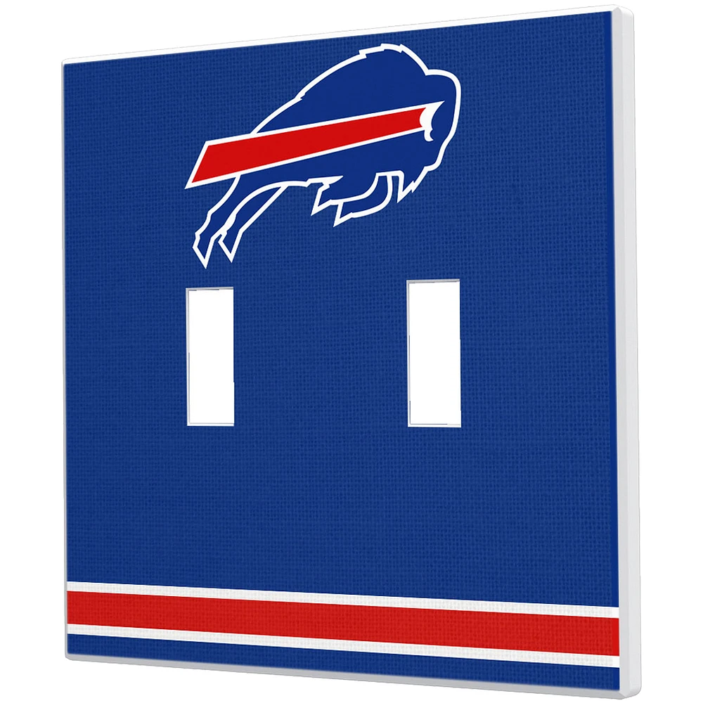 Buffalo Bills Stripe Double Toggle Light Switch Plate