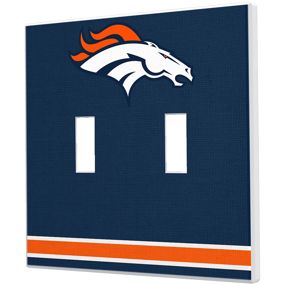 Denver Broncos Stripe Double Toggle Light Switch Plate