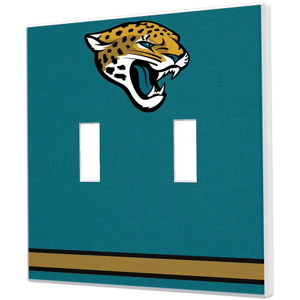 Jacksonville Jaguars Stripe Double Toggle Light Switch Plate