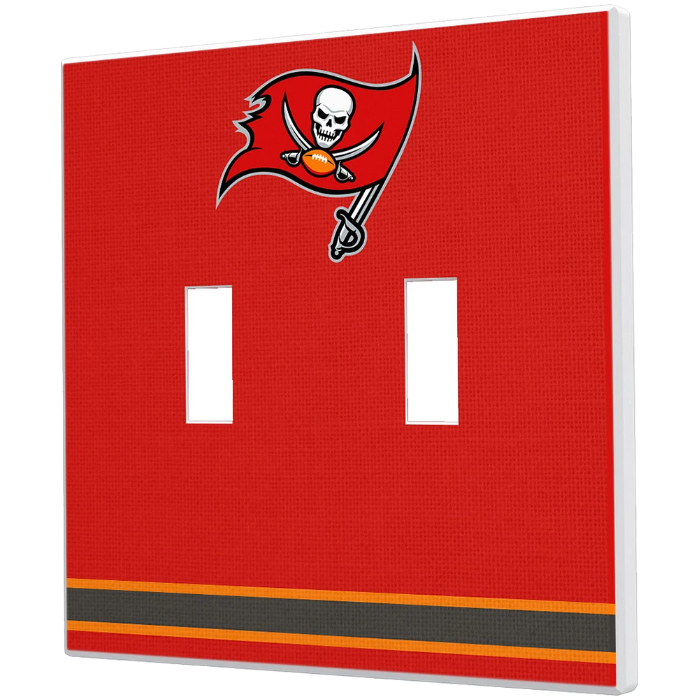Tampa Bay Buccaneers Stripe Double Toggle Light Switch Plate