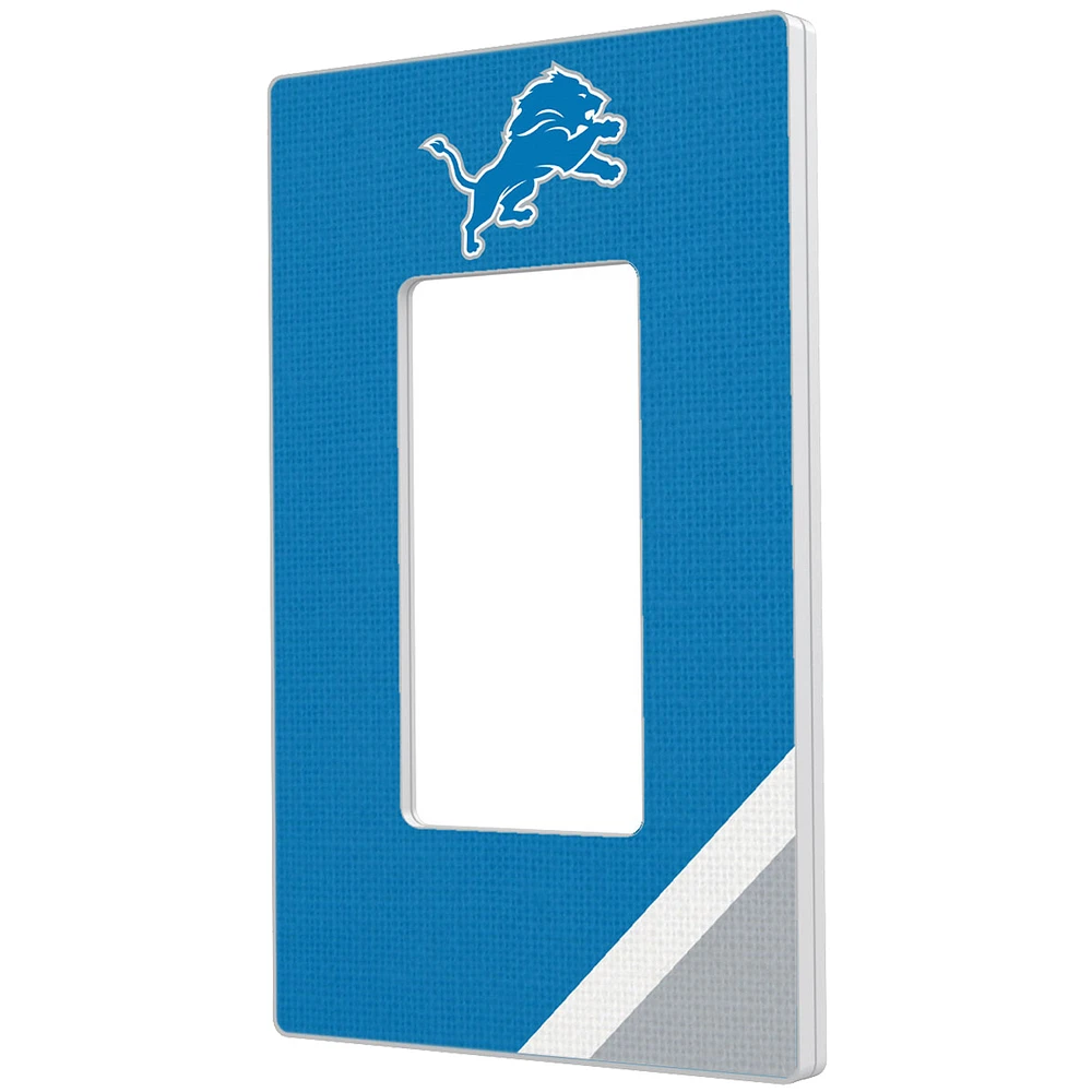 Detroit Lions Diagonal Stripe Single Rocker Light Switch Plate