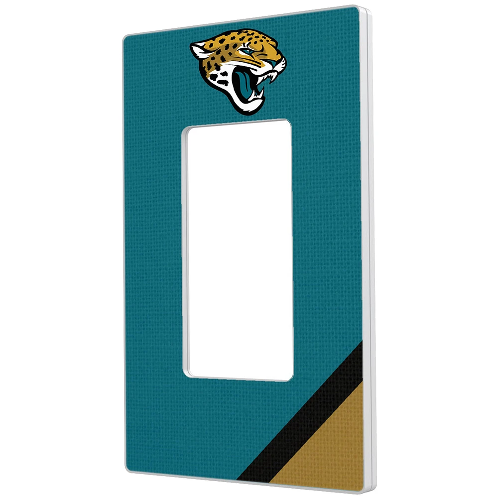 Jacksonville Jaguars Diagonal Stripe Single Rocker Light Switch Plate