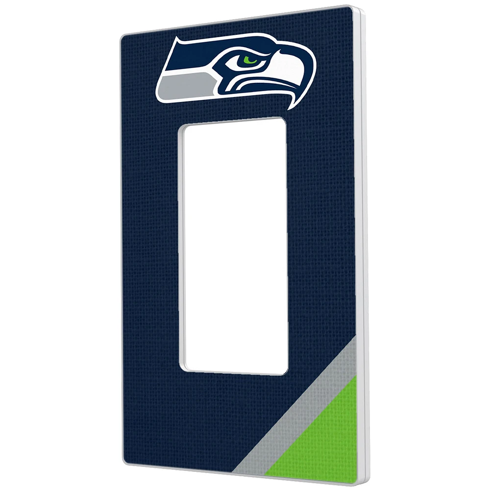 Seattle Seahawks Diagonal Stripe Single Rocker Light Switch Plate