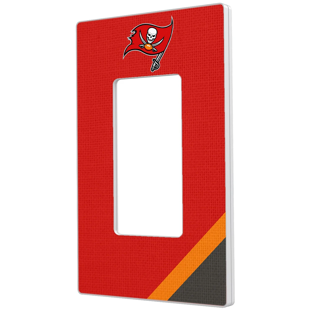 Tampa Bay Buccaneers Diagonal Stripe Single Rocker Light Switch Plate