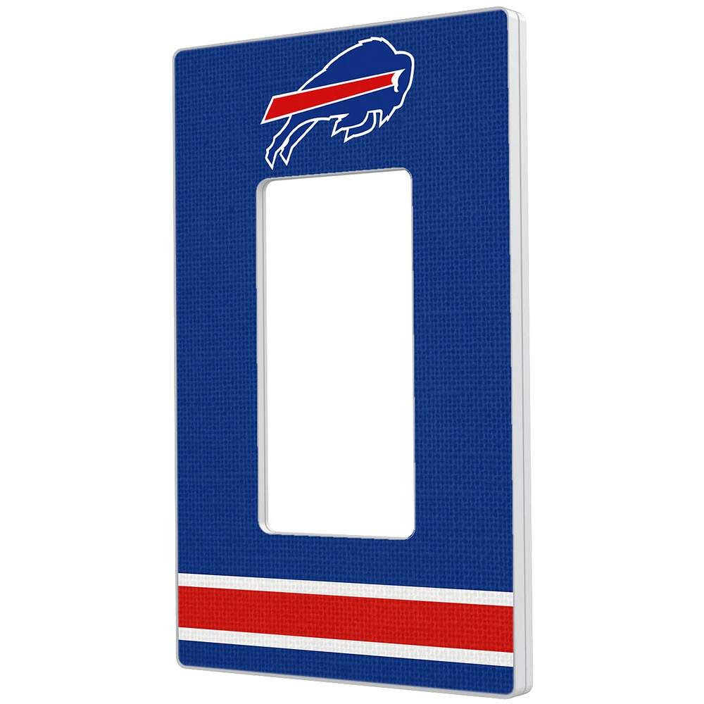 Buffalo Bills Stripe Single Rocker Light Switch Plate