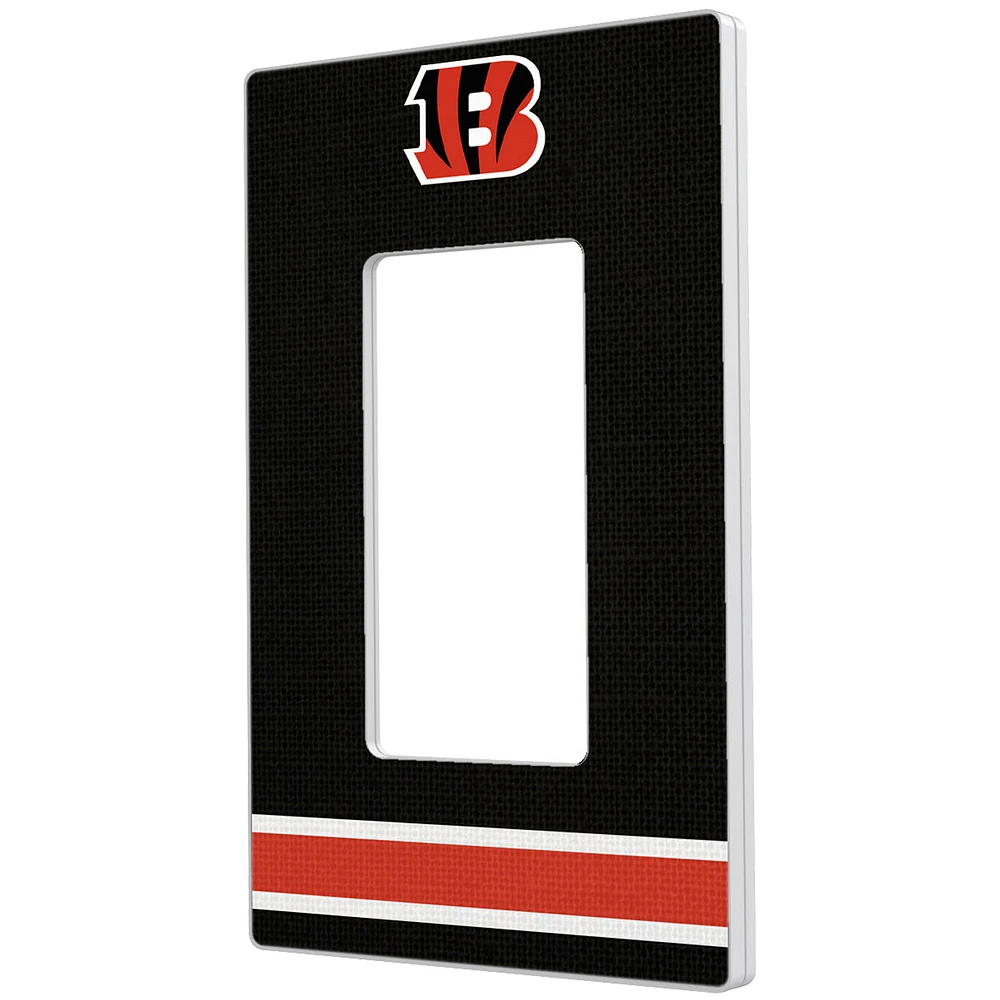 Cincinnati Bengals Stripe Single Rocker Light Switch Plate