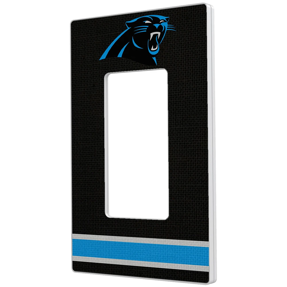 Carolina Panthers Stripe Single Rocker Light Switch Plate