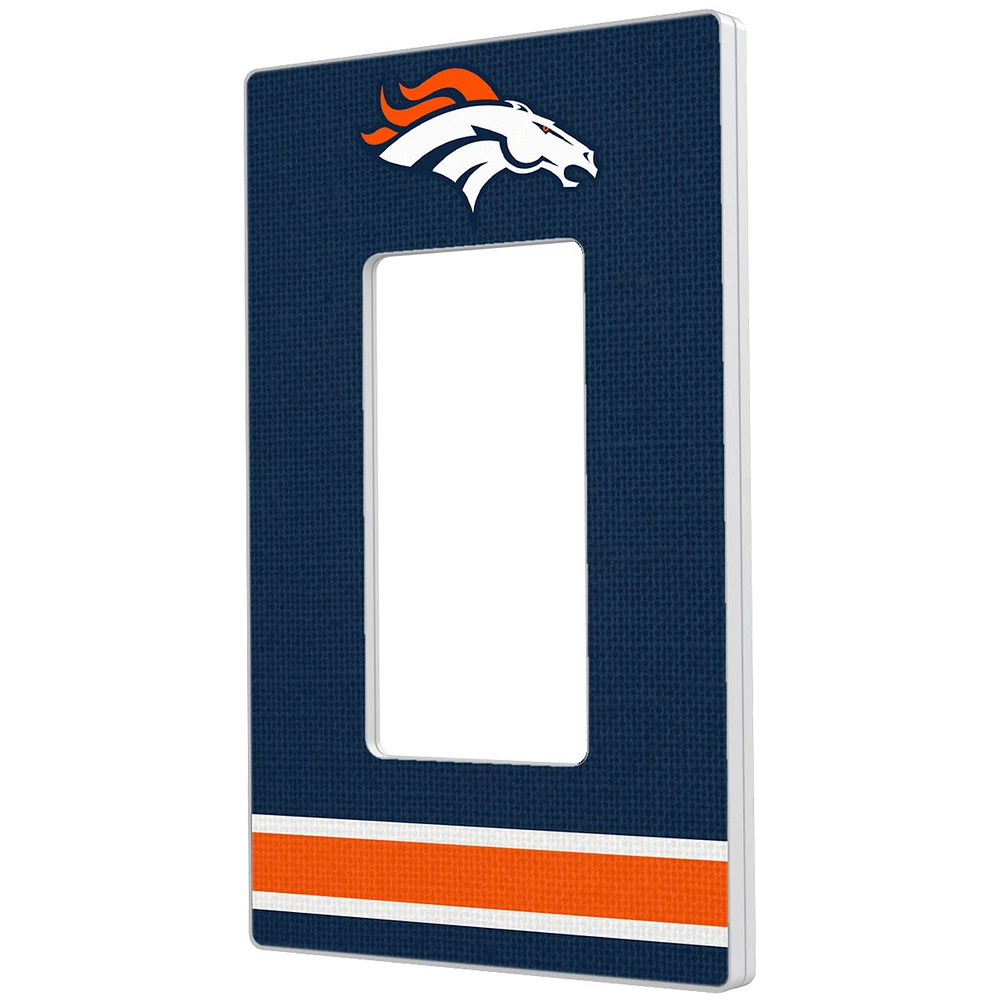 Denver Broncos Stripe Single Rocker Light Switch Plate