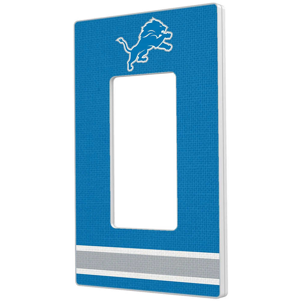 Detroit Lions Stripe Single Rocker Light Switch Plate