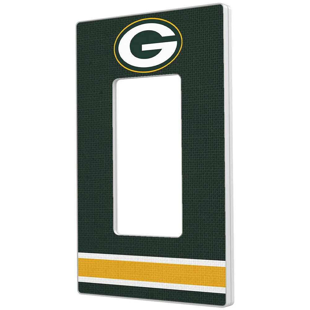 Green Bay Packers Stripe Single Rocker Light Switch Plate